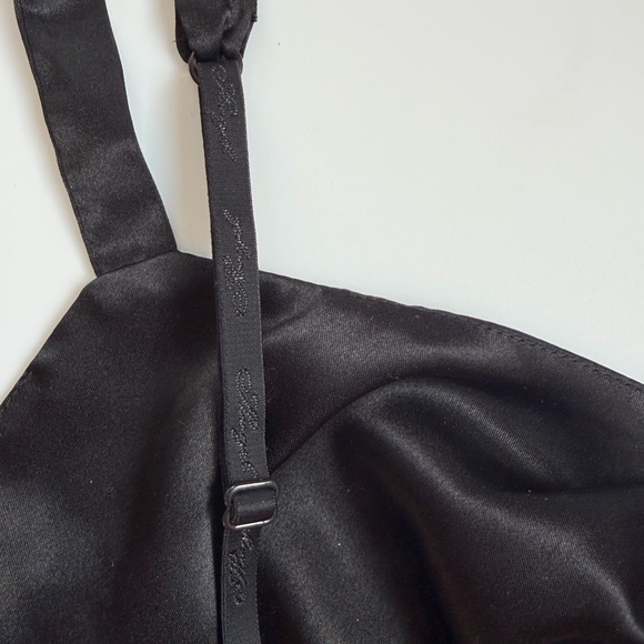 Victoria’s Secret Angels Black Satin Babydoll Slip Dress Size L - Picture 6 of 6